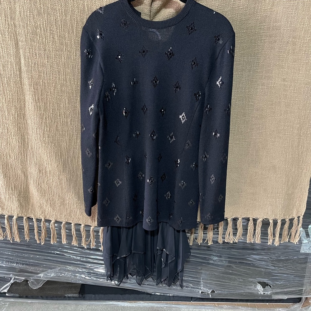 St. John Black Knit Dress